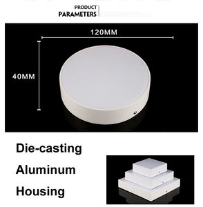 Panneau lumineux Led rond en aluminium, montage en Surface, cadre étroit de bureau, 18w, 24w, 36w, 48w, Smd - Product Image 6