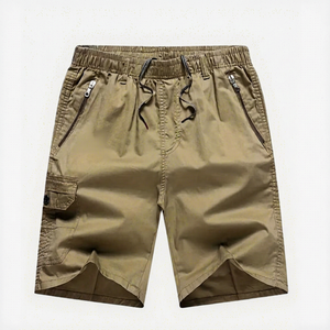 Pantalones Cortos Cargo Casuales para Hombre, Directo de Fábrica, 100% Algodón, Cierre de Cremallera, Estampado Digital Sólido, Secado Rápido, Corte Holgado de Verano - Product Image 1