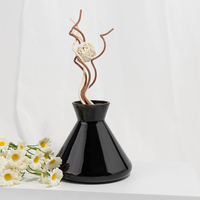 Bouteille diffuseur conique en verre silex de 250 ml de haute qualité pour aromathérapie avec impression sérigraphique personnalisée