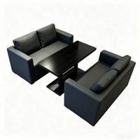 Ensemble table et chaises de bar moderne et minimaliste, banquette rembourrée pour café, mobilier de bar solide