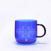 Verres à boire en verre borosilicate réutilisables, écologiques, avec logo personnalisé, faits à la main, couleur verre, tasse à thé, mugs à café