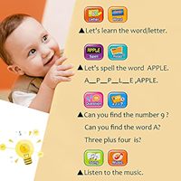 Tablette éducative intelligente EPT en plastique, alimentée par piles, avec LED, machine d'apprentissage intelligente pour enfants