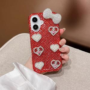 Coque de téléphone portable Super Féerique Scintillante Diamant Luxe Papillon Électroplaqué Antichoc Style Ins pour 16 Pro Max avec Sangle - Product Image 5