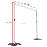 Kit de support de fond réglable robuste à double barre transversale pour décoration de mariage, vente chaude