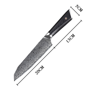 <span class=keywords><strong>Couteau</strong></span> Santoku japonais de qualité supérieure, cœur en acier VG10 à 67 couches - Product Image 6