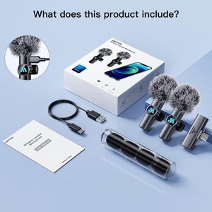 Hot 2in1 bluetooths <span class=keywords><strong>Microphone</strong></span> K10 không dây Lavalier <span class=keywords><strong>Microphone</strong></span> giảm tiếng ồn ngoài trời phát sóng trực tiếp USB Lavalier <span class=keywords><strong>Microphone</strong></span> - Product Image 6