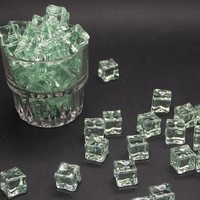 1.8CM glaçons artificiels transparents ne brillent pas jardin aquarium cour décoration bureau ornements bricolage ornements
