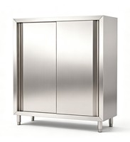 Armoire à porte coulissante en acier inoxydable durable, structure en plaque épaisse, facile à nettoyer, taille personnalisée, mobilier médical