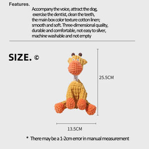 Vendita calda eco-friendly simpatico cane asino giocattolo interattivo durevole masticazione animale di pezza cigolante giocattolo di peluche per animali domestici - Product Image 4