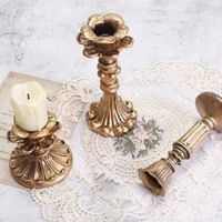 Porte-bougie simple en fer de style européen vintage, romantique et professionnel, pour la décoration de table de mariage, d'hôtel ou de dîner à la maison