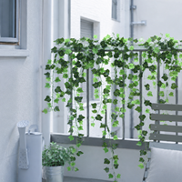 Plantes artificielles YILUN, lianes murales, feuilles de rotin, branches, décoration de jardin extérieur pour Thanksgiving, décoration de maison, fausses plantes vertes en plastique