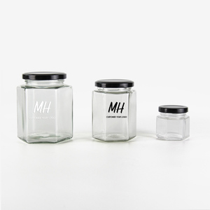 Échantillon gratuit 1.5oz 6oz 12oz 16oz Récipient de miel Pot de <span class=keywords><strong>conserve</strong></span> Pot de confiture de miel <span class=keywords><strong>en</strong></span> <span class=keywords><strong>verre</strong></span> hexagonal avec couvercle <span class=keywords><strong>en</strong></span> métal - Product Image 2