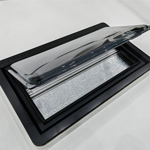 Fenêtre à charnières noire 500*300mm pour caravane avec rideau et <span class=keywords><strong>moustiquaire</strong></span> pour remplacement de caravane, camping-car et conversion de fourgonnette - Product Image 5