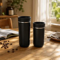 Mug de voyage isotherme premium 14oz 18oz avec couvercle à ouverture à 360 degrés pour voiture, bureau, café et activités de plein air