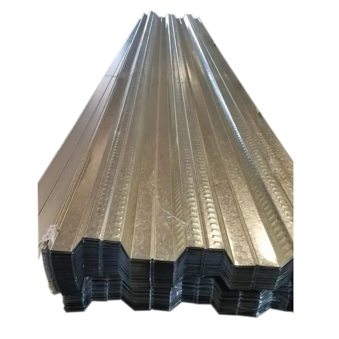 Metal güverte sac sgcc sg1d 0.5mm gi oluklu çelik zemin kaplaması çelik levha levha 0.6mm