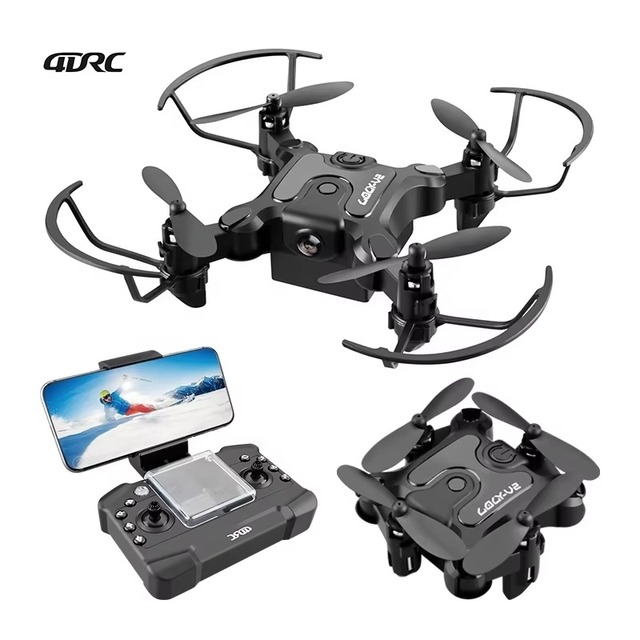 New V2 Mini Aerial Drone Wifi Realtime Image Video Capture Remote Control Aircraft Foldable Beginner Drone With 720p Fpv Camera