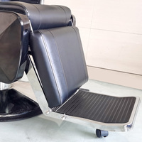 BEIMENG Fauteuil de Barbier Professionnel pour Hommes en Cuir Noir et Métal, Inclinable, pour Salon de Coiffure et de Beauté, Vente en Gros de Mobilier