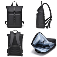 Sac à dos unisexe grande capacité avec fermeture éclair, imperméable et respirant, en tissu Oxford, pour ordinateur portable, avec doublure en polyester durable, idéal pour les affaires et les activités de plein air