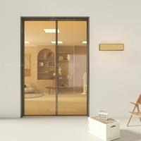 Porte coupe-feu en verre 45 min portes intérieures portes patio en verre givré coulissantes avec cadre
