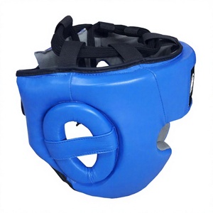 Protector de Cabeza de Boxeo Saibro de Cuero Azul, Duradero y Cómodo, Equipo de Protección para Entrenamiento de Boxeo y Taekwondo - Product Image 5