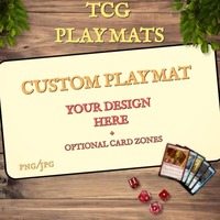 Alas Main TCG Kustom 24"X14" Alas Main Personalisasi Alas Permainan Papan Kustom Dengan Zona Aksesoris Meja MTG Permainan Kartu Koleksi