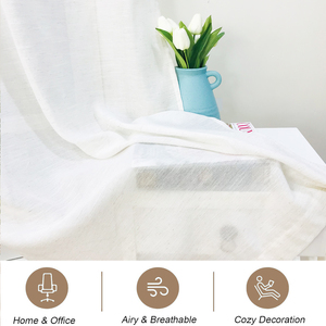 Semplice ed elegante colore solido Beige <span class=keywords><strong>tende</strong></span> in poliestere stile semplice osso bianco <span class=keywords><strong>tende</strong></span> della finestra <span class=keywords><strong>per</strong></span> <span class=keywords><strong>soggiorno</strong></span> o camera da letto - Product Image 4