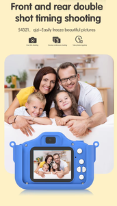 <strong>X13S</strong> Kids Mini 1080P Full HD Digital Camera with Dual Lens Adorable Dinosaur Cartoon Selfie Toy CMOS Imaging Sensor for Children - Product Image 4