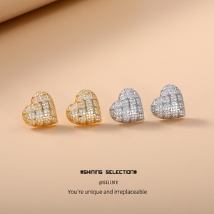 Conjunto de Collar con Forma de Corazón en Tono Dorado con Circonita Cúbica, Joyería para Uso Diario para Mujer - Product Image 5