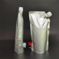Pochette de bec verseur debout en papier d'aluminium de 1l avec récipient d'eau pliable de dypack de boisson liquide de vitop pour le vin, le jus et le café