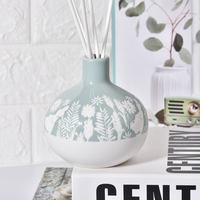 Décoration d'intérieur, vase en céramique vernissée de 336 ml, diffuseur d'arômes artisanal, durable, recyclable, bouteille pour diffuseur de roseaux