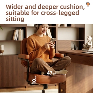 Escritorios y Sillas de Estudio Nórdicos, Sillas de Oficina de Cuero con <span class=keywords><strong>Ruedas</strong></span> y Altura Ajustable - Product Image 2