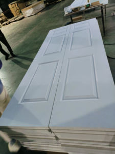 Morden 30 \ "x 80 \" cửa gấp hai lớp sơn lót màu trắng hiện đại với thiết kế tổ ong được đúc từ MDF để sử dụng tại nhà - Product Image 2