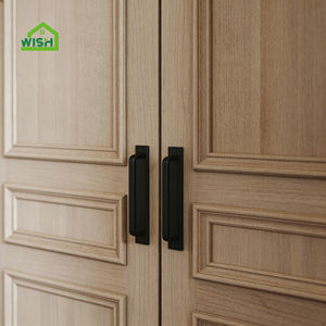 <span class=keywords><strong>Porte</strong></span> d'entrée double en bois pour villa, design moderne luxueux, arquée, avec surface finie et construction à âme pleine - Product Image 4
