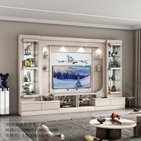 Luxuriöses Wohnzimmer-TV-Möbel aus Holz Eck-Wand-TV-Tisch für den Flur