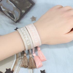 Bracelets d'amitié tissés personnalisés avec lettres, style religieux, cadeaux inspirants en perles - Product Image 5
