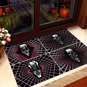 Wholesale Halloween Themed Door Mat Featuring Pumpkin Bat Patterns Soft Decorative Entry Rug for Spooky Season Decorations - Product Image 2