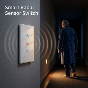 Interrupteur intelligent radar Tuya, détection de mouvement, alerte de sécurité, interrupteur radar, alarme anti-intrusion, notification push sur l'application, alerte mobile - Product Image 1