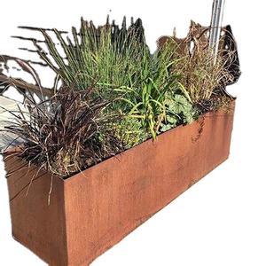 Grands jardinières rectangulaires à l'extérieur jardinières en métal de jardin bon marché parc grands pots de plantes à vendre - Product Image 1