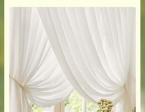 मूल कारक सफेद कढ़ाई वाले ड्रिप शिफॉन सांस लेने योग्य हल्के चर्च पर्दे के कपड़े - Product Image 1