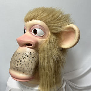 ปรับแต่งหน้ากากลิงน่ารักแบบเต็มหัวสัตว์ปากใหญ่คอสเพลย์คอสเพลย์ยางตลกงานคาร์นิวัลงานปาร์ตี้ - Product Image 3
