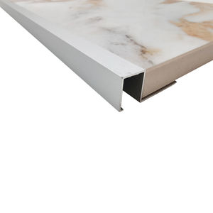 Profilé en aluminium, panneau de protection, <span class=keywords><strong>bande</strong></span> de <span class=keywords><strong>joint</strong></span>, plafonds, garde-corps mural en métal encastré, transition, bordure carrée, garniture de carrelage - Product Image 1