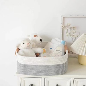 3 paket küçük bebek pamuk halat çevre dostu çok fonksiyonlu raflar için saklama sepetleri Set dokuma organizatör köpek oyuncak Bin - Product Image 4
