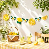 Guirlande décorative en feutre DAMAI motif citron, guirlande de bannière citron, décorations de fête citron pour anniversaire et baby shower