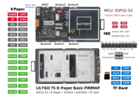 Carte de développement LILYGO T5 4,7'' E-Paper compatible ESP32-S3 WiFi BLE, pour la création d'étiquettes électroniques à faible consommation d'énergie / d'étiquettes de rayonnage