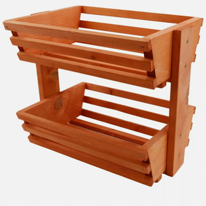 ชั้นไม้ใส่ผักและผลไม้2ชั้นชั้นชั้นวางโชว์เบเกอรี่ - Product Image 2