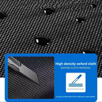 Boîte de rangement populaire multi-compartiments pliable 4-7 compartiments en tissu Oxford noir pour rangement arrière de véhicule, conteneur portable pour voiture