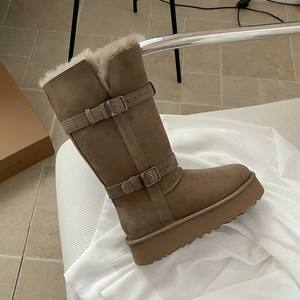 Low Price Women's and <b>Men's</b> Winter Fashion Designer Brand Suede Leather Furry <b>Snow</b> <b>Boots</b> Shoes for Ladies and <b>Men</b> - Product Image 6