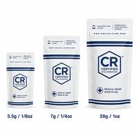 Bolsa de Mylar a Prueba de Niños con Cierre de Seguridad Certificado ASTM D3475, a Prueba de Olores y Humedad, de 3.5g, 7g y 28g para Productos Medicinales Secos
