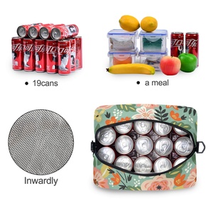Hawaiian Lifestyle Lunch Bag Wholesale Custom Tropical Flower Print Thermal Insulated Cooler Lunch Bag for Adults - Product Image 4