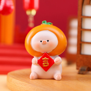 Adornos para decoración interior <span class=keywords><strong>de</strong></span> automóviles, adornos <span class=keywords><strong>de</strong></span> dibujos animados <span class=keywords><strong>de</strong></span> Año Nuevo. " Cerdo que se mueve con rapidez " regalos <span class=keywords><strong>de</strong></span> cumpleaños para amigos, resina - Product Image 4